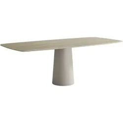 Tisch Cinto Beige Keramik/Metall 100 cm - Material: Keramik, Metall - Tisch