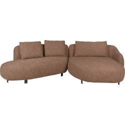 Ecksofa Kai Orange Stoff 286 cm 168 cm - Farbe: peach - Ecksofa
