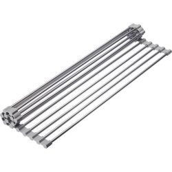 Abtropfmatte Westmark Silber Metall 28.5 cm 47 cm - Material: Edelstahl/Silikon - Abtropfmatte