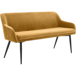Bank Amy Gelb Stoff 160 cm 85 cm - Bank