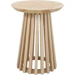 Beistelltisch Kenas Braun Kunststoff 40 cm - Farbe: natur - Beistelltisch