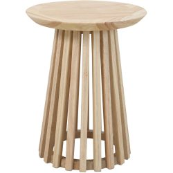 Beistelltisch Kenas Braun Kunststoff 40 cm - Farbe: natur - Beistelltisch