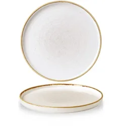 Churchill Teller rund Stonecast Barley White mit erhöhtem Rand; 26x2 cm (ØxH); weiss/braun; rund; 6 Stück / Pack