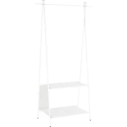 Kleiderständer Bonnie Weiss Metall 65 cm 160 cm - Kleiderständer