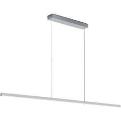Designer-Pendellampe Bankamp Line aluminium matt 200 cm - LED - Lichtfarbe: Extra warmweiss - Designer-Pendellampe- LED Energiesparlampe