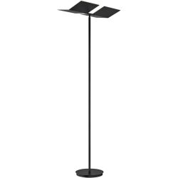 Designer-Stehlampe Bankamp Book Plus schwarz dimmbar H 195 cm - LED - Lichtfarbe: Extra warmweiss - Tageslichtweiss - Material: Aluminium -