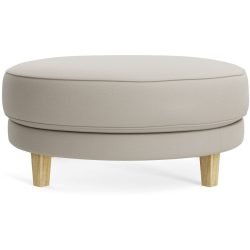 Hocker Avena Beige/Braun Holz/Stoff 101 cm 45 cm - Farbe: natur - Material: Stoff/Holzfuss Eiche - Möbel Konfigurator: Traummöbel individuell
