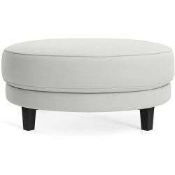 Hocker Avena Weiss/Schwarz Holz/Stoff 101 cm 45 cm - Farbe: snow white - Material: Stoff/Holzfuss schwarz - Möbel Konfigurator: Traummöbel individuell