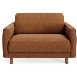 Sessel Avena Braun Stoff/Holz 117 cm 96 cm - Material: Stoff, Walnuss - Möbel Konfigurator: Traummöbel individuell zusammenstellen - Sessel