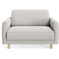 Sessel Avena Beige Stoff/Holz 117 cm 96 cm - Farbe: cream - Material: Stoff, Eiche - Möbel Konfigurator: Traummöbel individuell zusammenstellen -