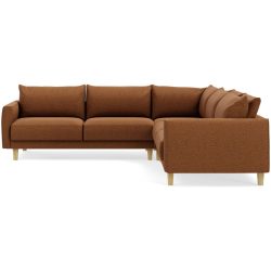 Ecksofa Avena Bronze Holz/Stoff 264 cm 264 cm - Material: Stoff/Holzfuss Eiche - Möbel Konfigurator: Traummöbel individuell zusammenstellen - Ecksofa