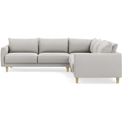 Ecksofa Avena Beige Holz/Stoff 264 cm 264 cm - Farbe: cream - Material: Stoff/Holzfuss Eiche - Möbel Konfigurator: Traummöbel individuell