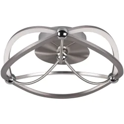 Deckenlampe Caro Grau Metall 14 cm - Farbe: Nickel matt - LED - Lichtfarbe: Warmweiss - Deckenlampe- LED Energiesparlampe
