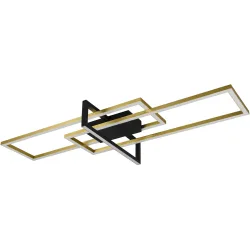 Deckenlampe Cecile Metall 100 cm 11.5 cm - Farbe: messing matt - LED - Lichtfarbe: Warmweiss - Deckenlampe- LED Energiesparlampe