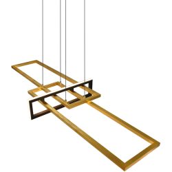 Pendellampe Cecile Metall 110 cm 150 cm - Farbe: messing matt - LED - Lichtfarbe: Warmweiss - Pendellampe- LED Energiesparlampe
