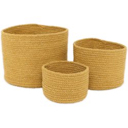 Aufbewahrungskorb Lillianna Gelb Baumwolle 25 cm - Farbe: Honey - Aufbewahrungskorb