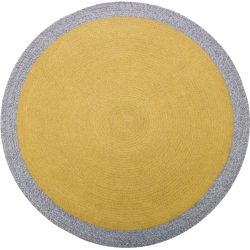 Kinderteppich Trixibelle Gelb Wolle 120 cm 120 cm - Farbe: kurkuma - Kinderteppich