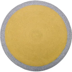 Kinderteppich Trixibelle Gelb Wolle 120 cm 120 cm - Farbe: kurkuma - Kinderteppich