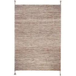 Teppich Davin Braun/Rosa Wolle 100 cm 140 cm - Teppich