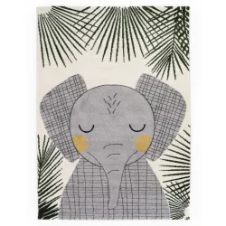 Kinderteppich Zerin Grau 120 cm 170 cm - Farbe: Grey - Material: Polypropylen - Kinderteppich