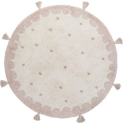 Kinderteppich Elmi Beige Baumwolle 110 cm 110 cm - Farbe: ecru - Kinderteppich