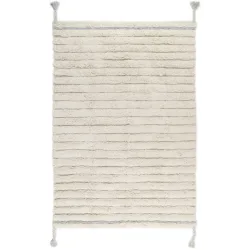 Kinderteppich Angeline Beige Baumwolle 100 cm 150 cm - Farbe: ecru - Kinderteppich