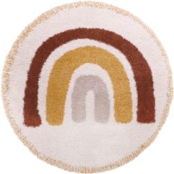 Kinderteppich Arnold Beige 120 cm 120 cm - Farbe: ecru - Material: Polypropylen - Kinderteppich