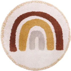 Kinderteppich Arnold Beige 120 cm 120 cm - Farbe: ecru - Material: Polypropylen - Kinderteppich