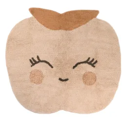 Kinderteppich Arnold Beige Baumwolle 95 cm 105 cm - Farbe: nude - Kinderteppich