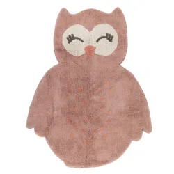 Kinderteppich Ashly Rosa Baumwolle 90 cm 115 cm - Farbe: rose - Kinderteppich