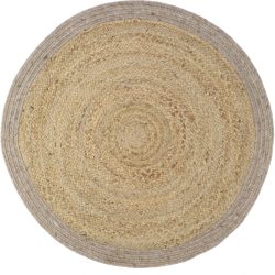 Teppich Josephina Braun/Grau Jute 110 cm 110 cm - Farbe: taupe - Teppich