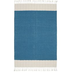 Kinderteppich Dalton Blau Baumwolle/Polyester 100 cm 150 cm - Farbe: blue - Material: Polyester/Baumwolle - Kinderteppich