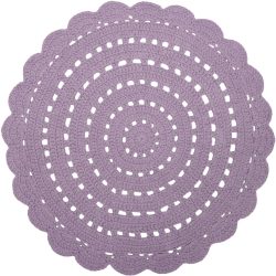 Kinderteppich Hildur Lila Baumwolle 120 cm 120 cm - Farbe: mauve - Kinderteppich