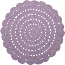 Kinderteppich Hildur Lila Baumwolle 120 cm 120 cm - Farbe: mauve - Kinderteppich