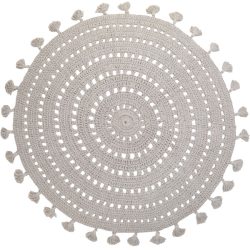 Kinderteppich Immi Grau Baumwolle 120 cm 120 cm - Farbe: Grey - Kinderteppich