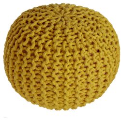 Hocker Ingo Gelb Baumwolle 30 cm 20 cm - Farbe: eierschale - Hocker