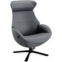 Conform Relaxsessel Daja Blau Leder 81 cm 163 cm - Farbe: Dunkelblau - Möbel Konfigurator: Traummöbel individuell zusammenstellen - Relaxsessel