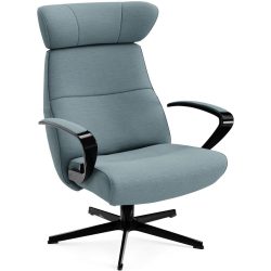Conform Sessel Enno Blau/Schwarz Stoff/Aluminium 81 cm 163 cm - Farbe: Petrol, Schwarz - Material: Stoff, Aluminium - Möbel Konfigurator: Traummöbel