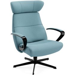 Conform Sessel Enno Cyan/Schwarz Stoff/Aluminium 81 cm 163 cm - Farbe: Ocean, Schwarz - Material: Stoff, Aluminium - Möbel Konfigurator: Traummöbel