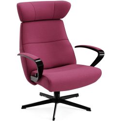 Conform Sessel Enno Magenta/Schwarz Stoff/Aluminium 81 cm 163 cm - Farbe: Himbeer, Schwarz - Material: Stoff, Aluminium - Möbel Konfigurator: