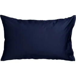 Kissenbezug Kos Blau Satin 50 cm 70 cm - Farbe: Dunkelblau - Kissenbezug