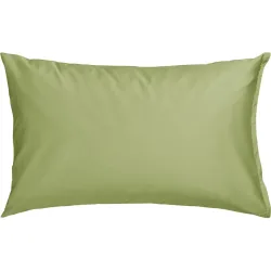Kissenbezug Kos Grün Satin 65 cm 65 cm - Farbe: olive - Kissenbezug