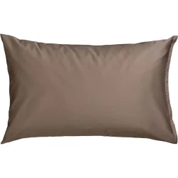 Kissenbezug Kos Braun Satin 65 cm 65 cm - Farbe: taupe - Kissenbezug