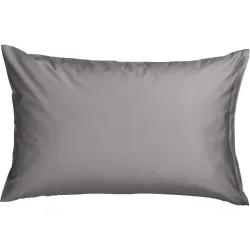 Kissenbezug Kos Grau Satin 65 cm 65 cm - Farbe: schiefer - Kissenbezug