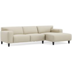 Ecksofa Vada Beige Leder 300 cm 160 cm - Farbe: cream - Möbel Konfigurator: Traummöbel individuell zusammenstellen - Ecksofa