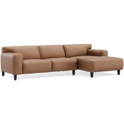 Ecksofa Vada Braun Leder 300 cm 160 cm - Farbe: cognac - Möbel Konfigurator: Traummöbel individuell zusammenstellen - Ecksofa