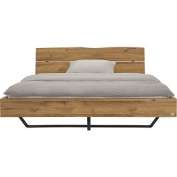 Hasena Bett Oak-Line Wild Braun Holz/Metall 160 x 200 cm - Farbe: eiche - Material: Wildeiche - Möbel Konfigurator: Traummöbel individuell