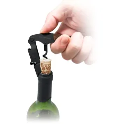 Korkenzieher Wine & more Braun/Schwarz Edelstahl/Holz 4 cm - Korkenzieher