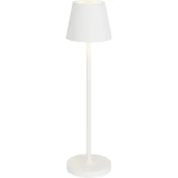 Tischlampe Aline Weiss Aluminium/Kunststoff 7 cm 27 cm - LED - Lichtfarbe: Extra warmweiss - Material: Aluminium, Kunststoff - Tischlampe- LED