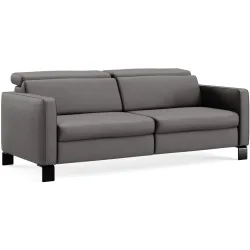 Sofa Move Grau Leder 212 cm 100 cm - Farbe: mocca - Möbel Konfigurator: Traummöbel individuell zusammenstellen - Sofa